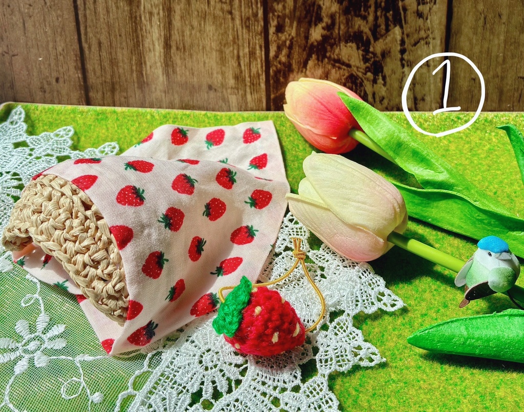 農作業帽子🍓と春いちごセット