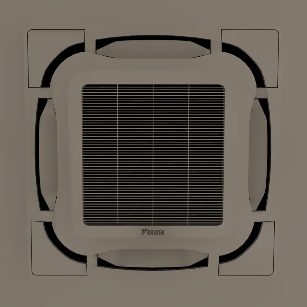 【VRChat向け】業務用エアコン3Dモデルセット