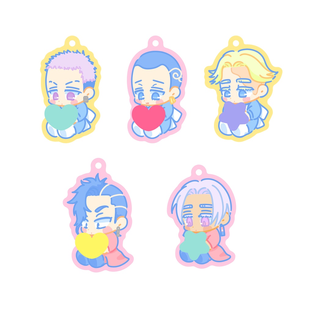 アクキー:その2(はち/みつ/イヌ/ココ/イザナ)