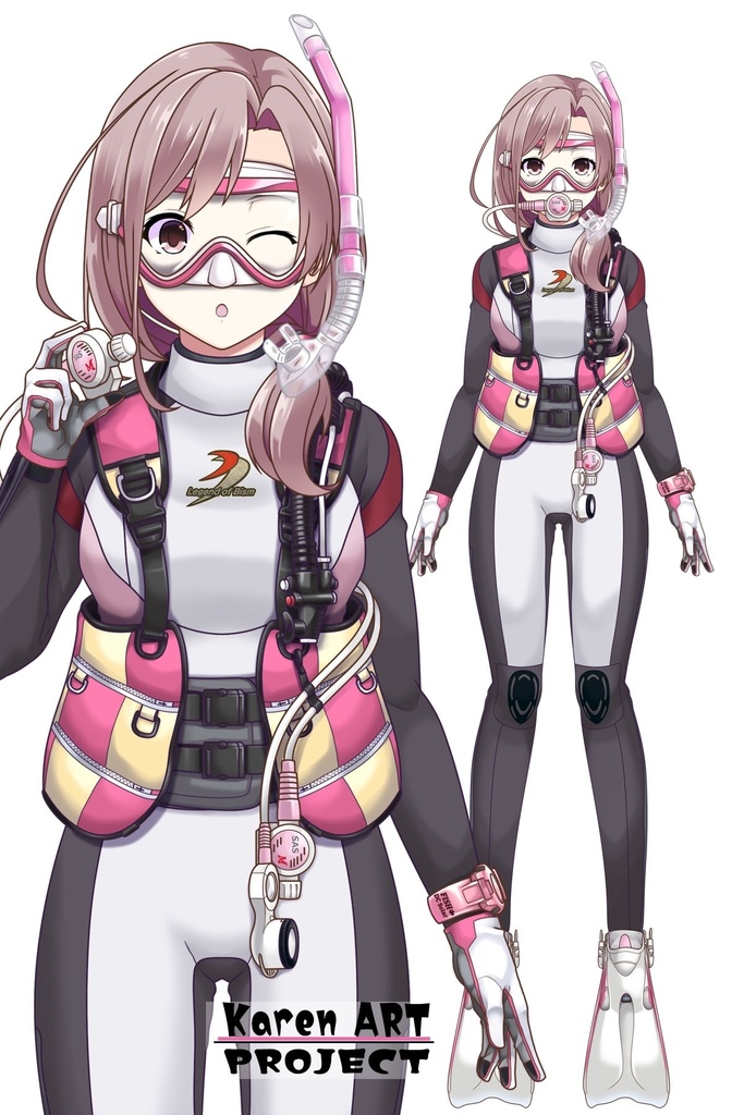 カレンちゃんとスキューバーダイビング(BISMウエットスーツ01)