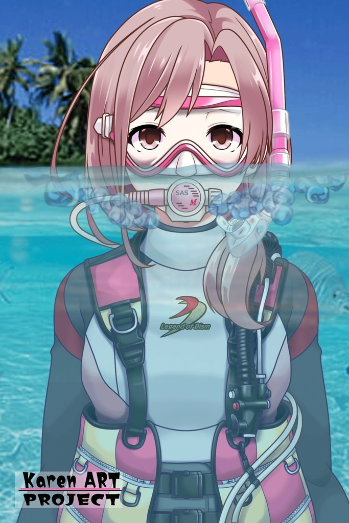 カレンちゃんとスキューバーダイビング(BISMウエットスーツ01)