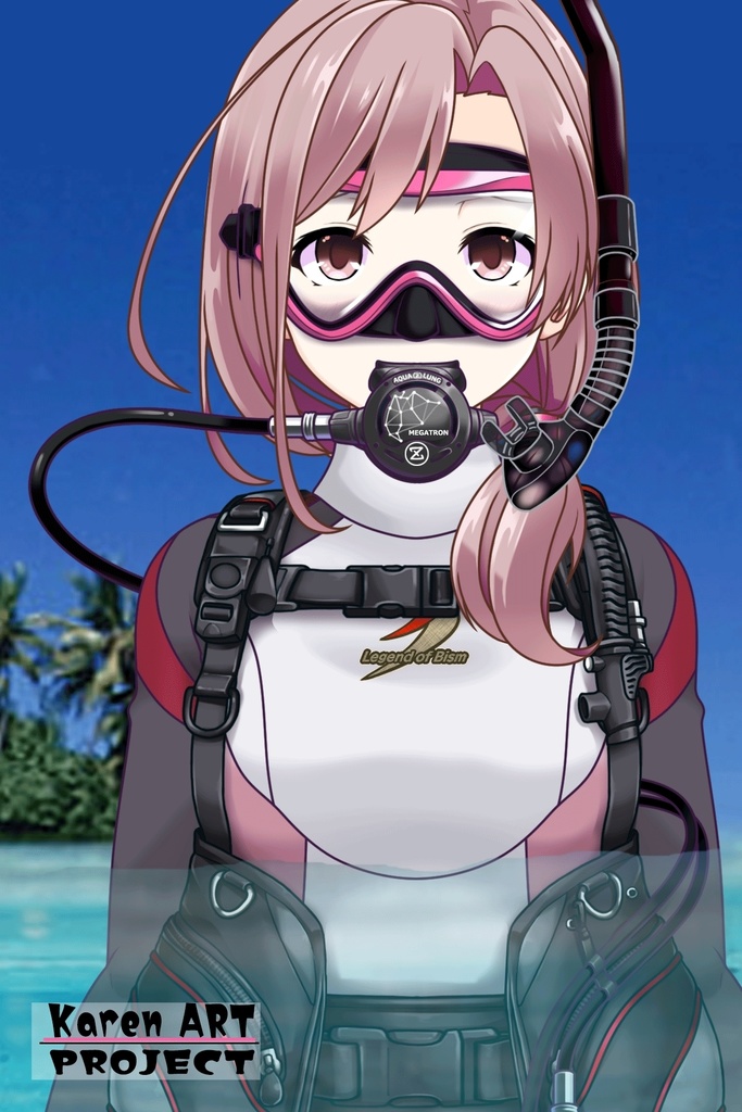 カレンちゃんとスキューバーダイビング(BISMウエットスーツ02)