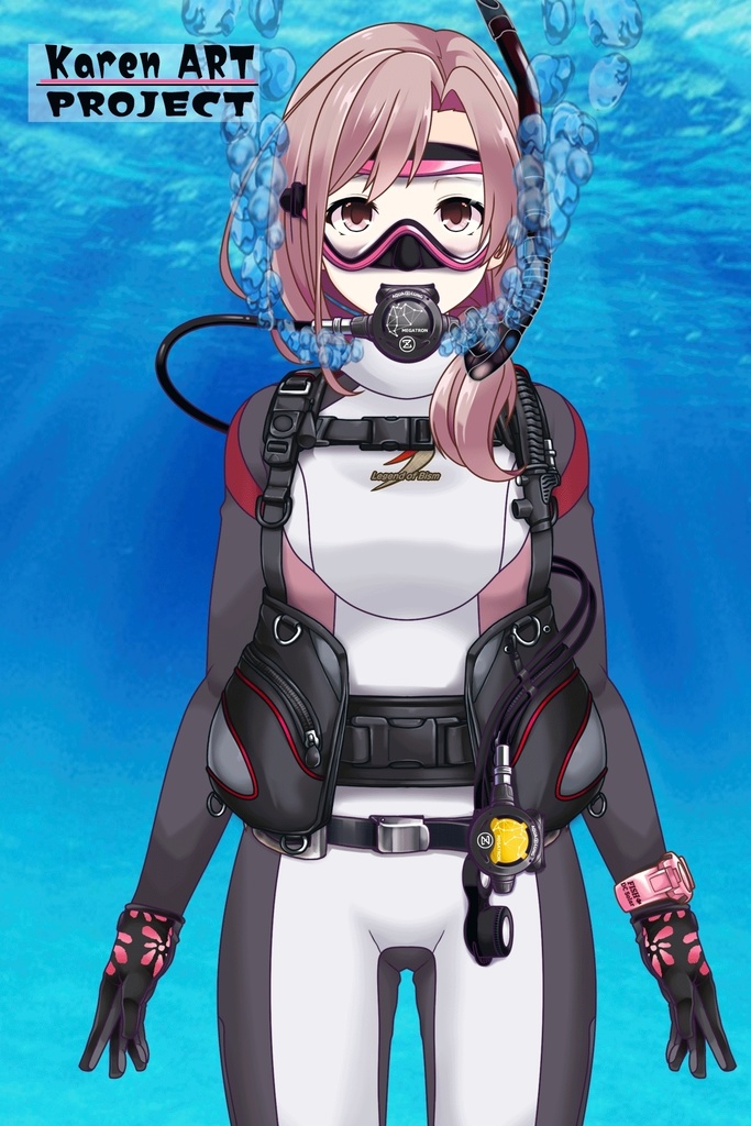 カレンちゃんとスキューバーダイビング(BISMウエットスーツ02)