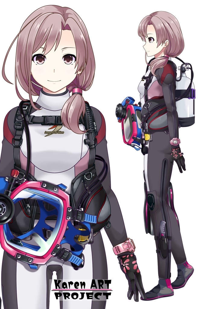 カレンちゃんとスキューバーダイビング(BISMウエットスーツ03)