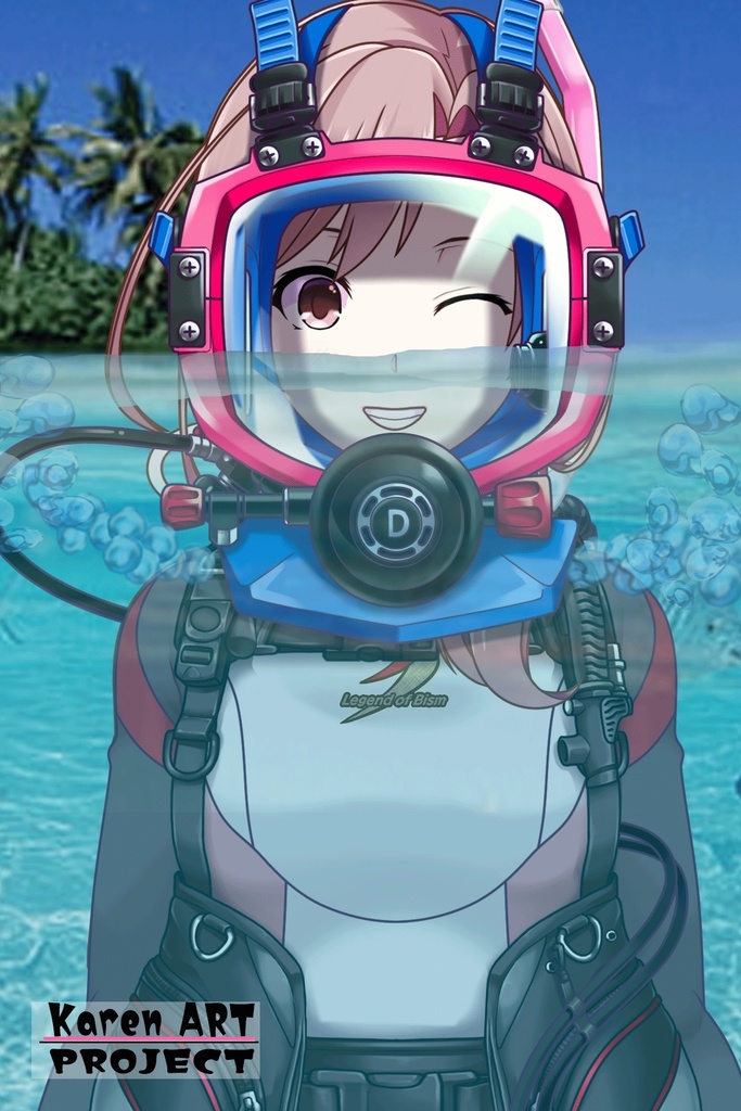 カレンちゃんとスキューバーダイビング(BISMウエットスーツ03)