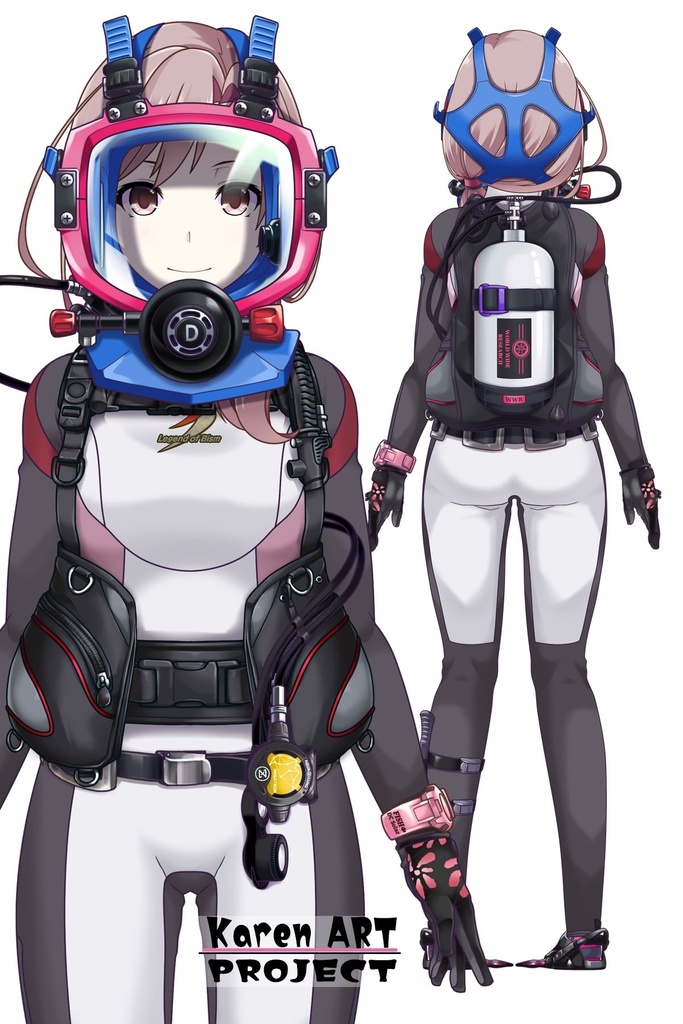 カレンちゃんとスキューバーダイビング(BISMウエットスーツ03)