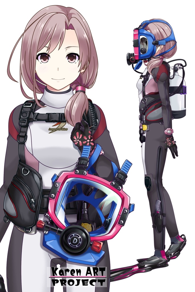 カレンちゃんとスキューバーダイビング(BISMウエットスーツ03)