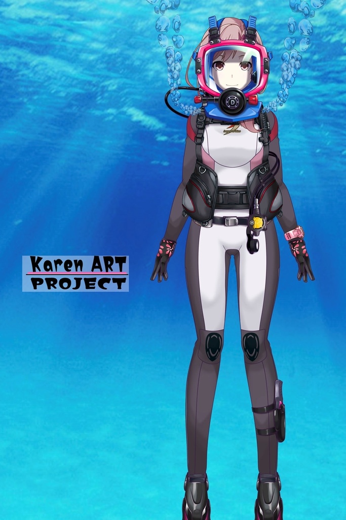 カレンちゃんとスキューバーダイビング(BISMウエットスーツ03)