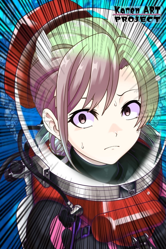 カレンちゃんとスキューバーダイビング(LAMAバブルヘルメット編・見下ろしアングル編)