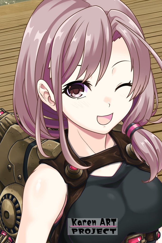 カレンちゃんとスキューバーダイビング(レトロなダイビング装備・見下ろしアングル編)