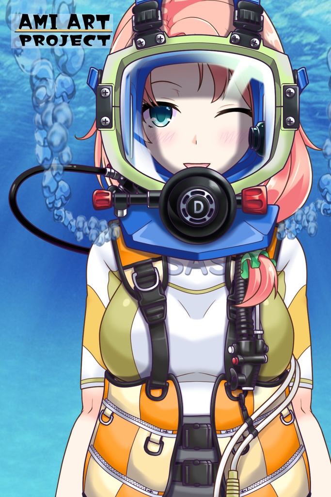 亜美ちゃんとスキューバーダイビング(フルフェイスマスク型装備編 Part2)