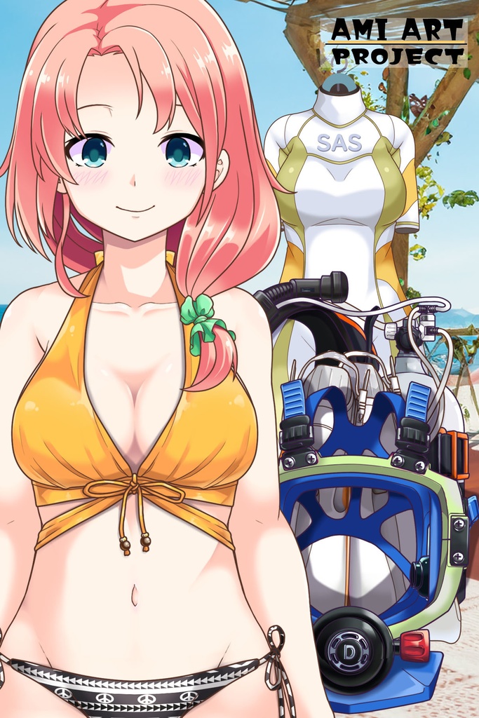 亜美ちゃんとスキューバーダイビング(フルフェイスマスク型装備編 Part2)