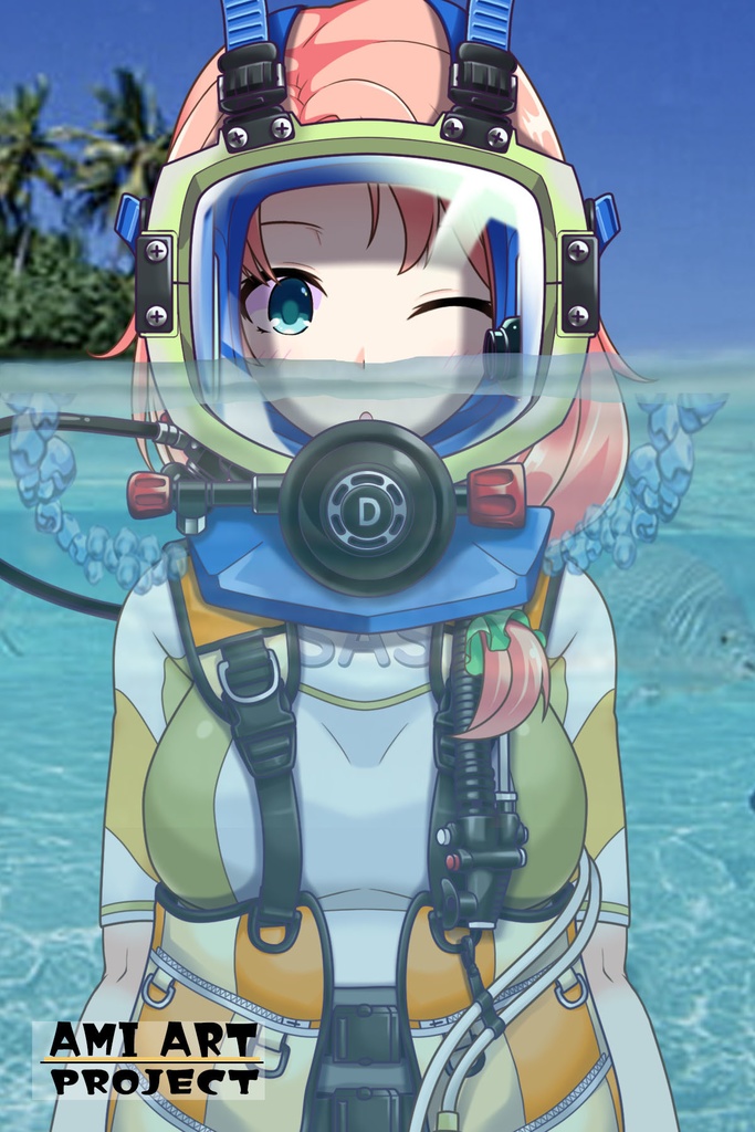 亜美ちゃんとスキューバーダイビング(フルフェイスマスク型装備編 Part2)