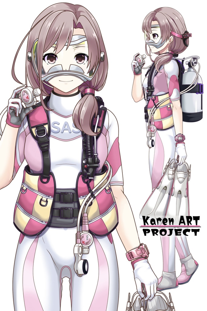 カレンちゃんとスキューバーダイビング(ワイドビューマスク編)