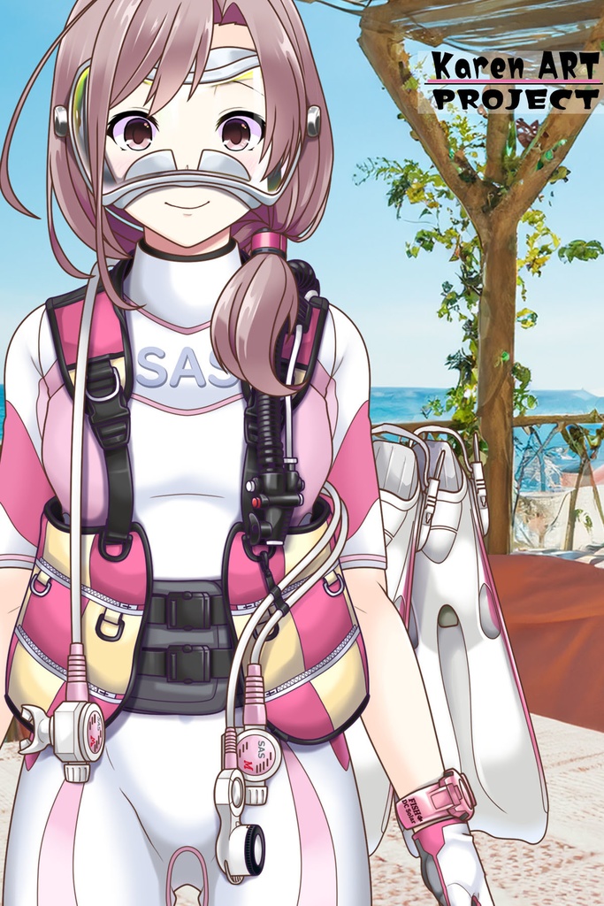 カレンちゃんとスキューバーダイビング(ワイドビューマスク編)