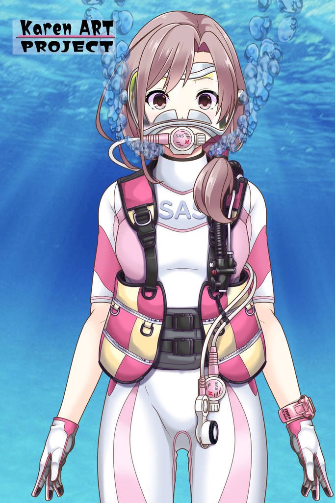 カレンちゃんとスキューバーダイビング(ワイドビューマスク編)