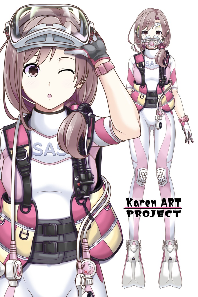 カレンちゃんとスキューバーダイビング(ワイドビューマスク編)