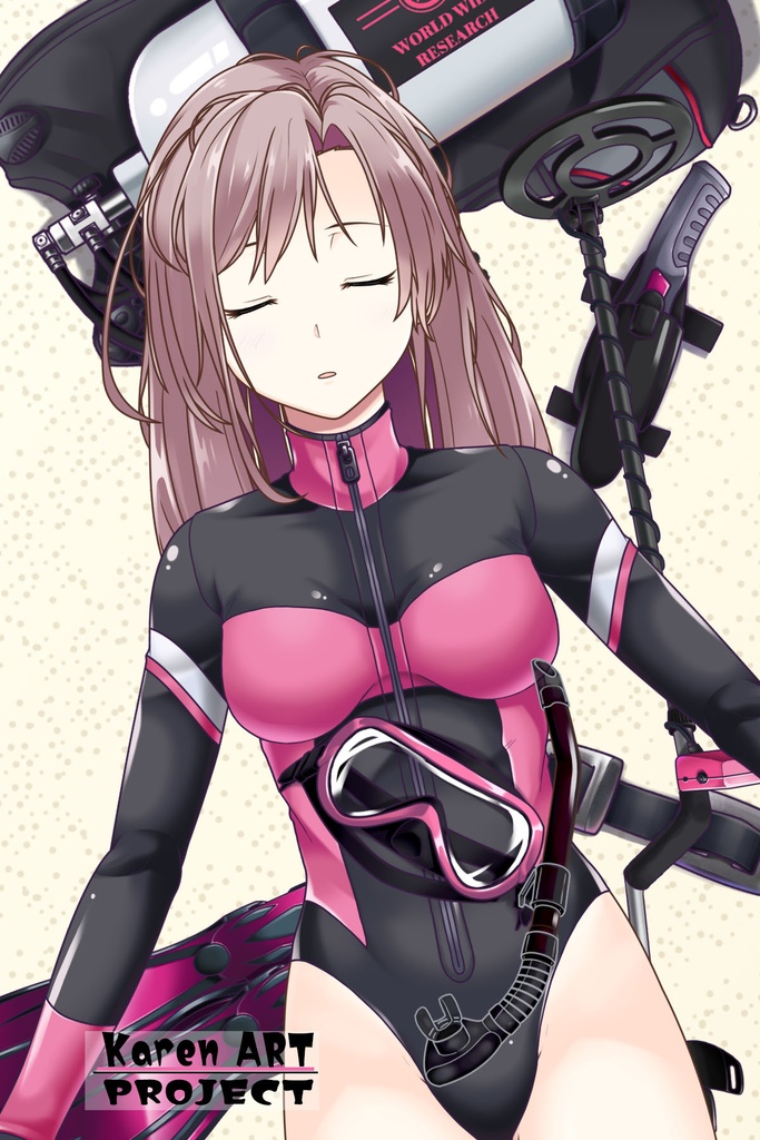 カレンちゃんとスキューバーダイビング(ブラックコーディネーション装備編)