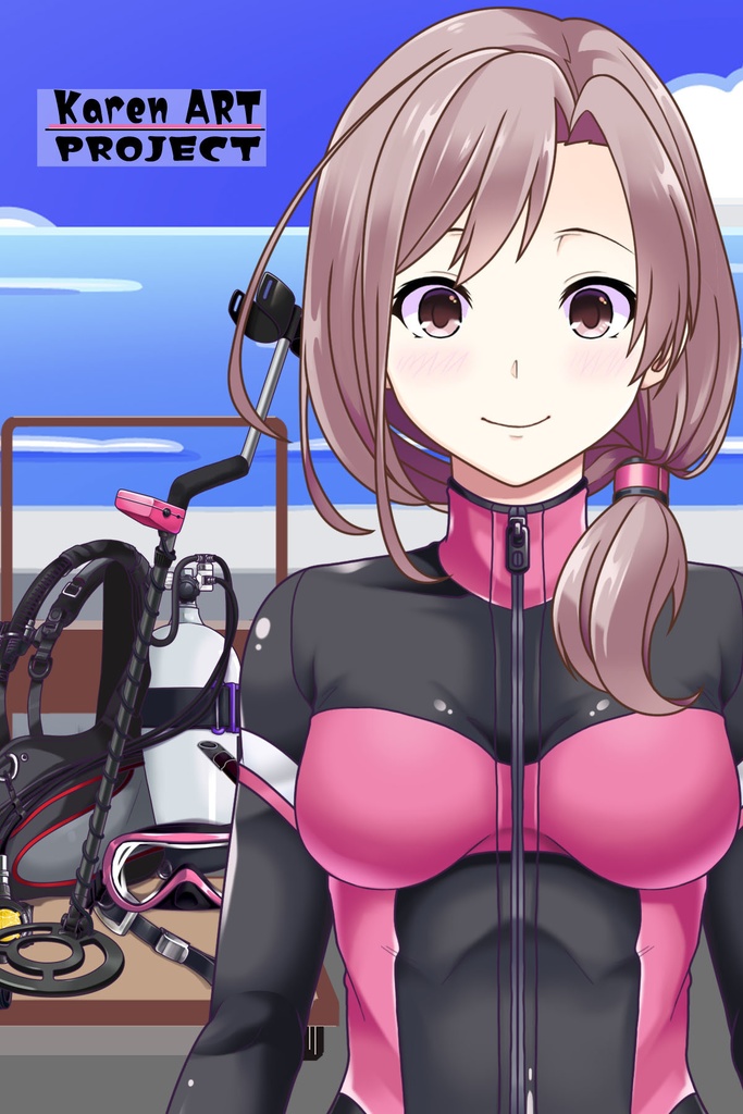 カレンちゃんとスキューバーダイビング(ブラックコーディネーション装備編)