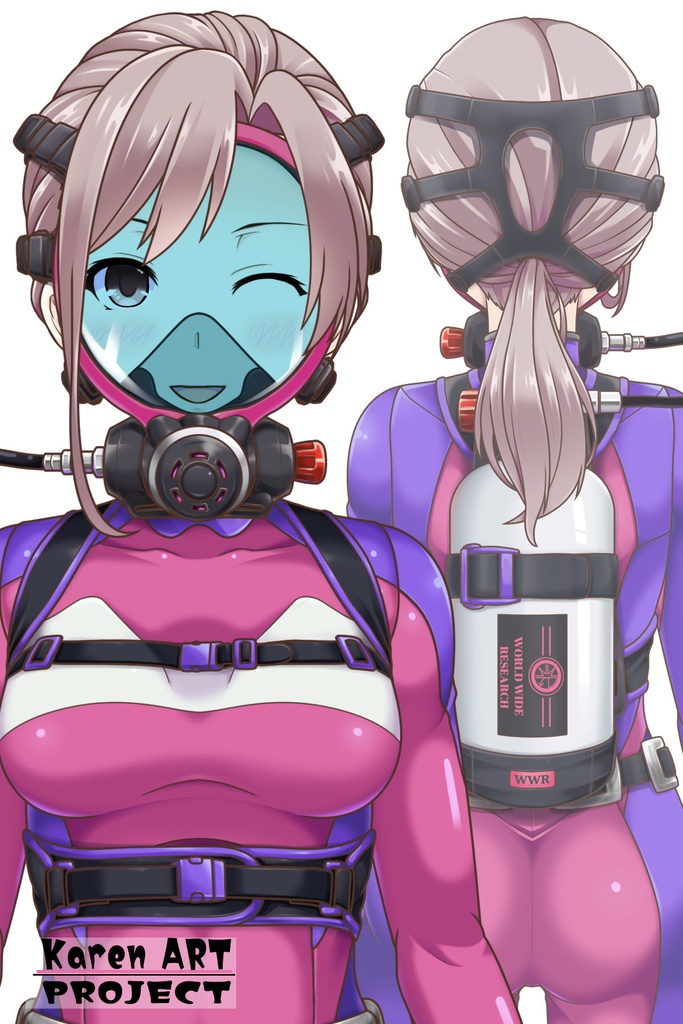 カレンちゃんとスキューバーダイビング(フルフェイスマスク型装備編)