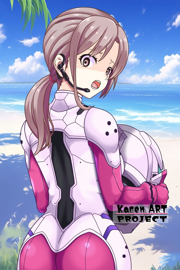 カレンちゃんとスキューバーダイビング(近未来型装備・背面アングル編)