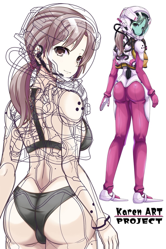 カレンちゃんとスキューバーダイビング(近未来型装備・背面アングル編)