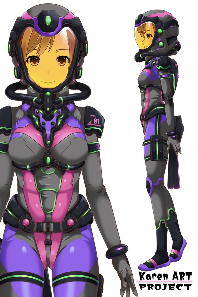 カレンちゃんとスキューバーダイビング(近未来ヘルメット型潜水装備編)