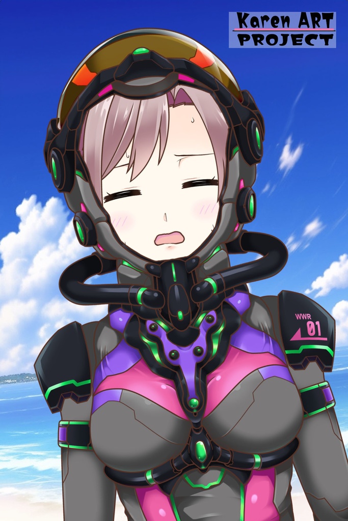 カレンちゃんとスキューバーダイビング(近未来ヘルメット型潜水装備編)