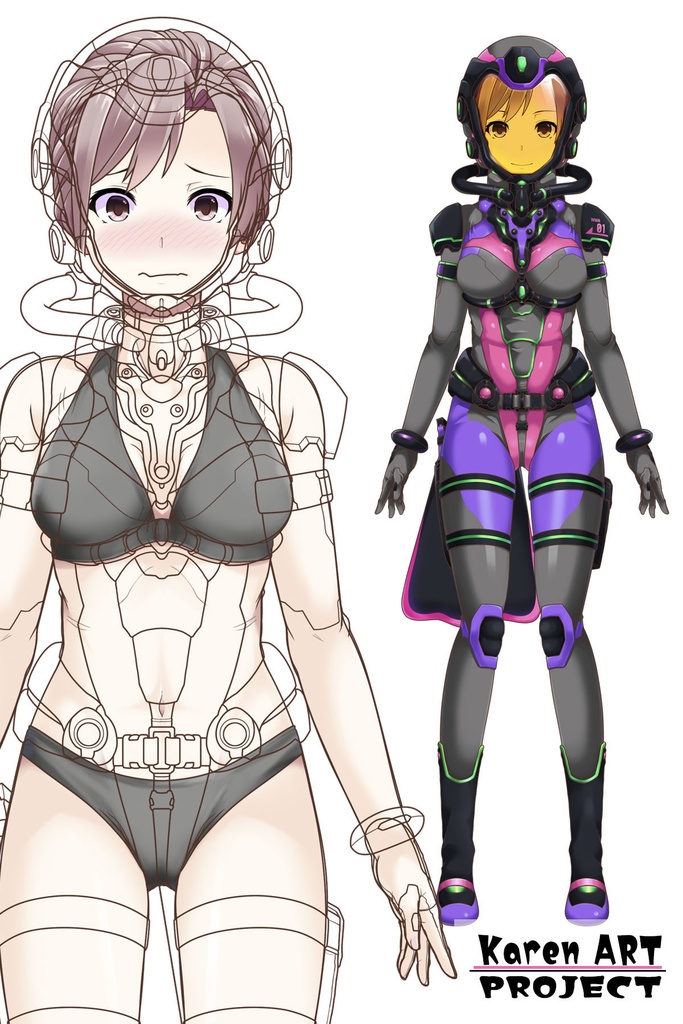 カレンちゃんとスキューバーダイビング(近未来ヘルメット型潜水装備編)