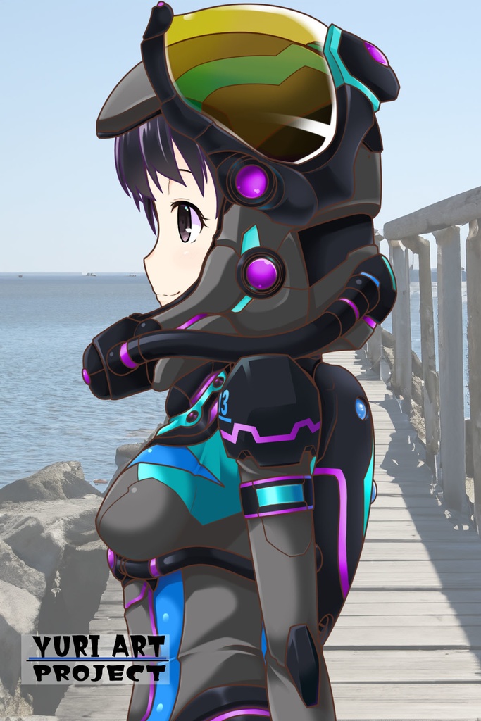 ゆりちゃんとスキューバーダイビング(近未来ヘルメット型装備編)