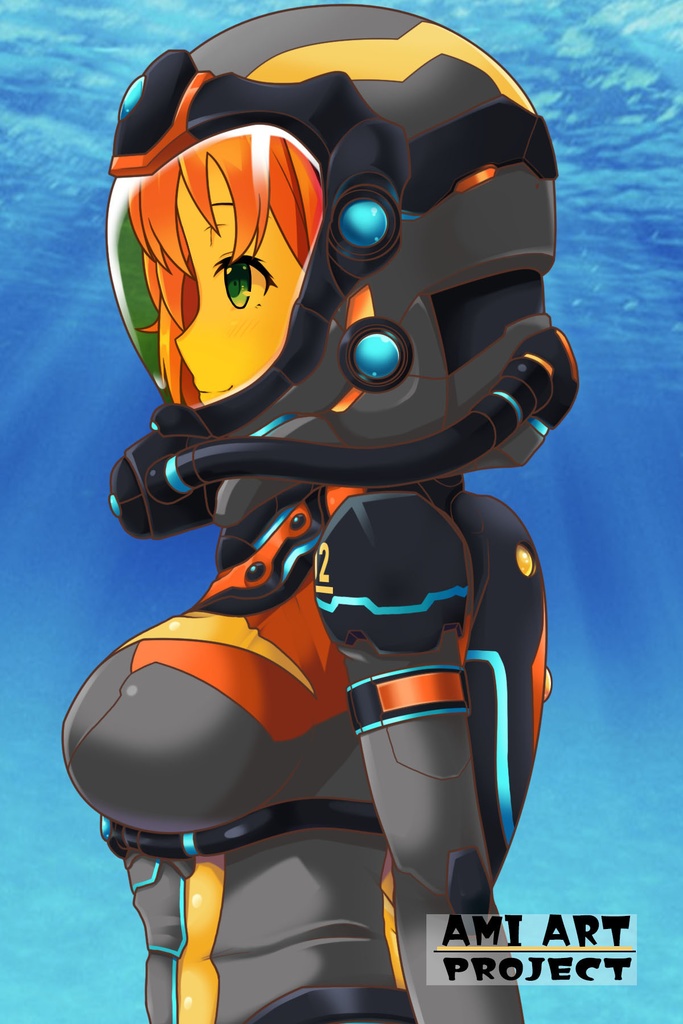 亜美ちゃんとスキューバーダイビング(近未来ヘルメット型装備編)