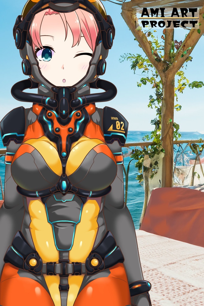 亜美ちゃんとスキューバーダイビング(近未来ヘルメット型装備編)