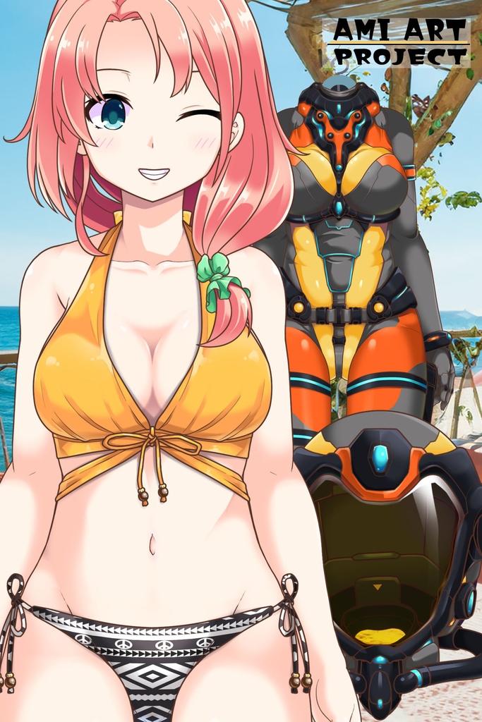 亜美ちゃんとスキューバーダイビング(近未来ヘルメット型装備編)