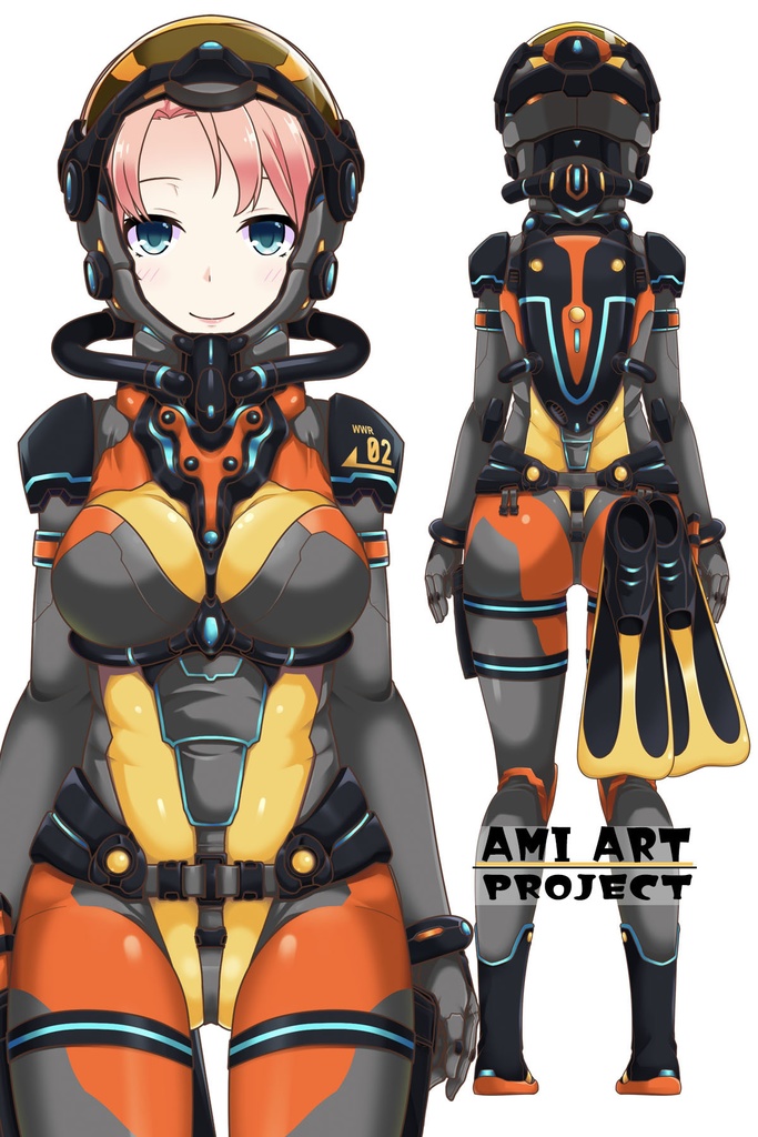 亜美ちゃんとスキューバーダイビング(近未来ヘルメット型装備編)
