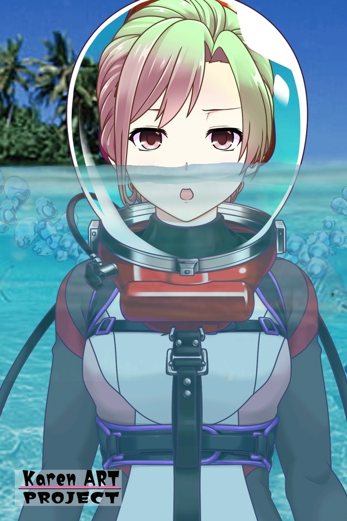 カレンちゃんとスキューバーダイビング(BISMウエットスーツ04)