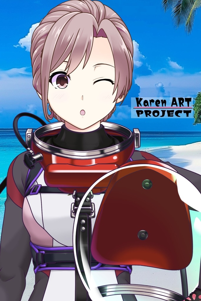 カレンちゃんとスキューバーダイビング(BISMウエットスーツ04)