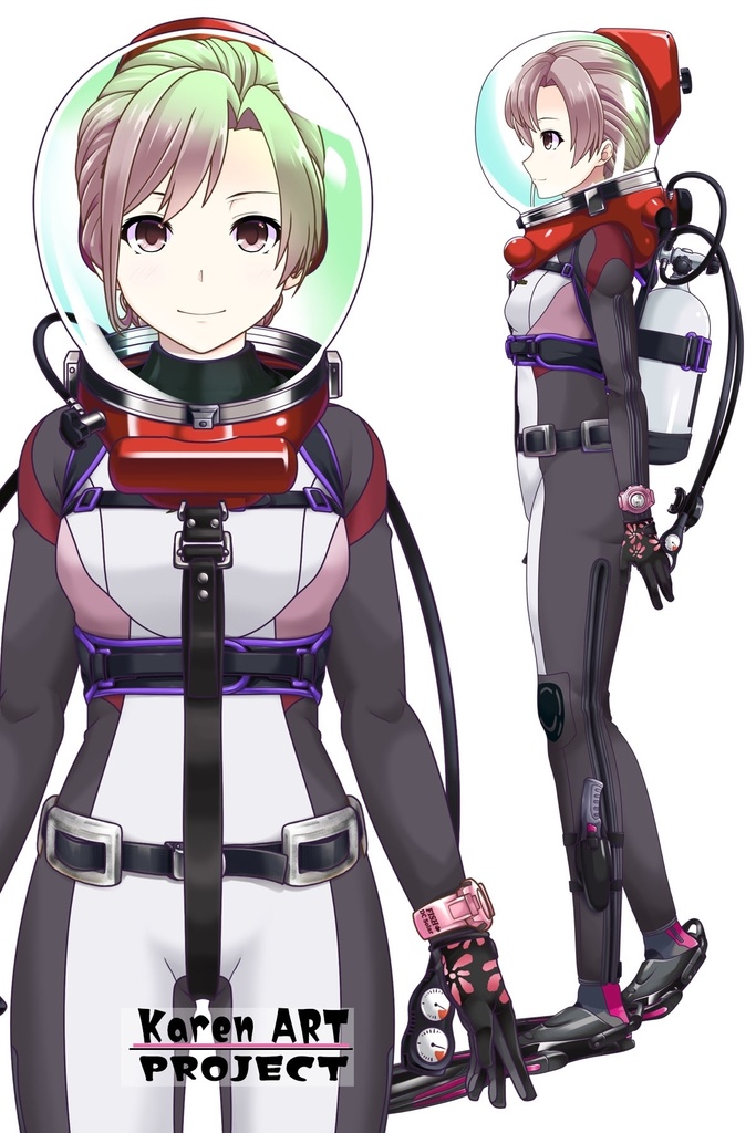 カレンちゃんとスキューバーダイビング(BISMウエットスーツ04)