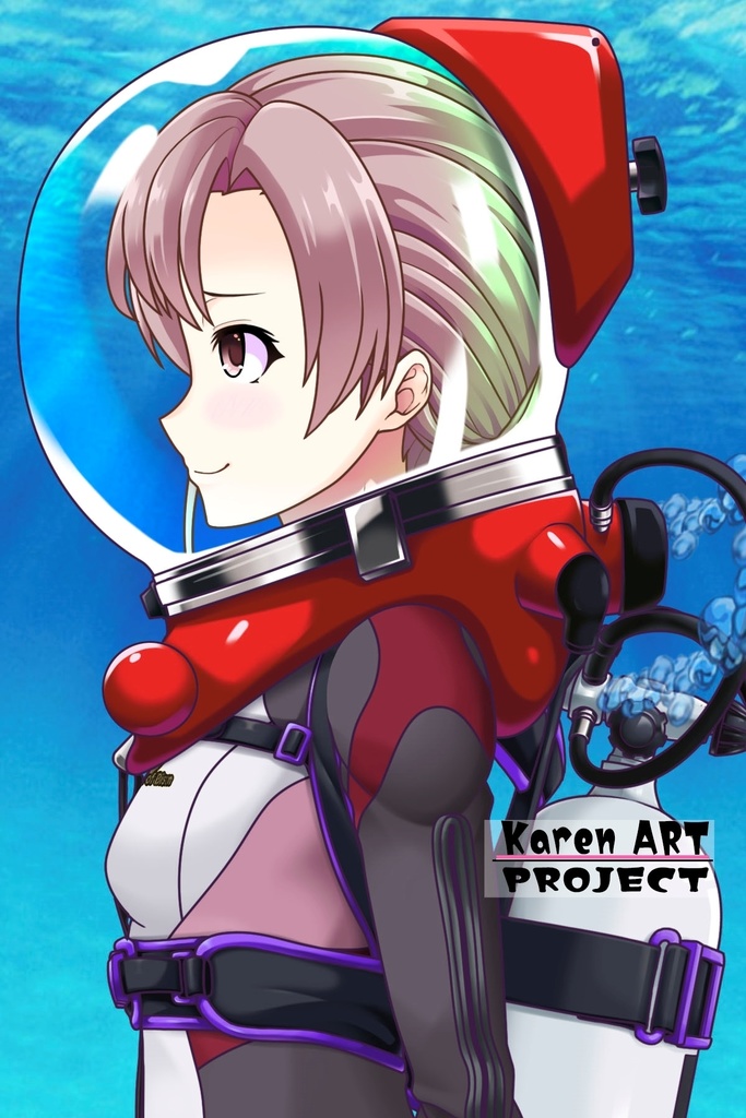 カレンちゃんとスキューバーダイビング(BISMウエットスーツ04)