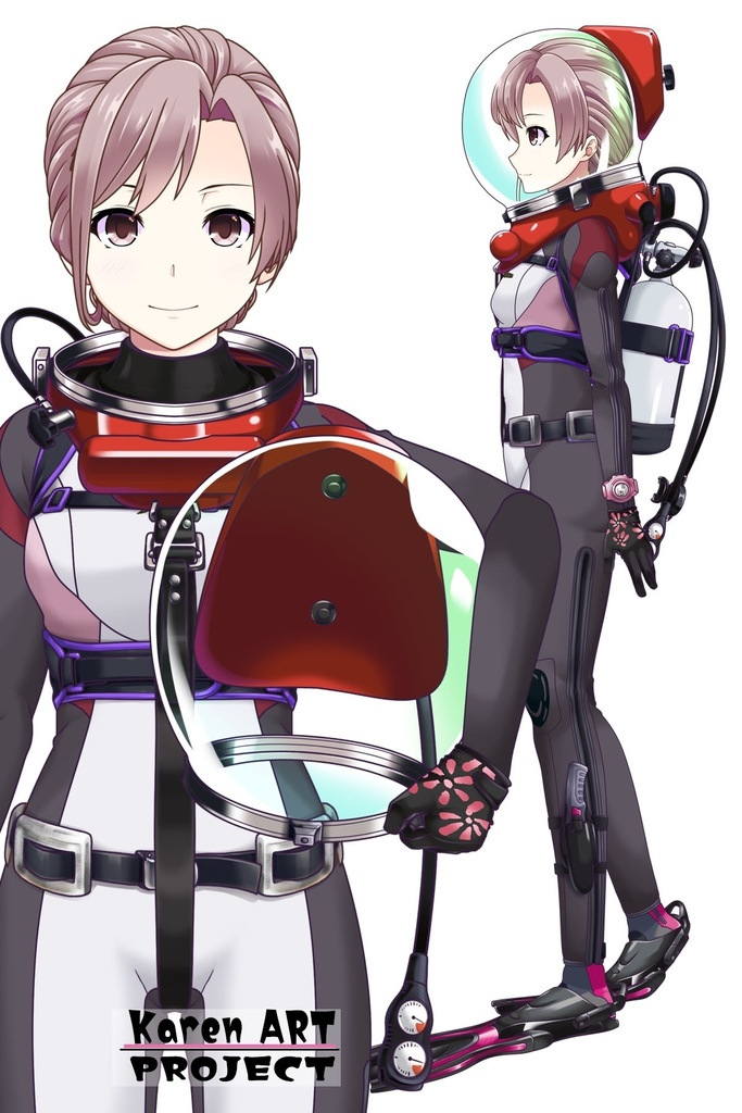 カレンちゃんとスキューバーダイビング(BISMウエットスーツ04)