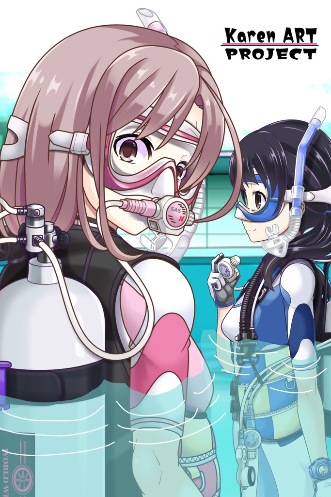 カレンちゃんとスキューバーダイビング(カジュアルタイプ 背面アングル編)