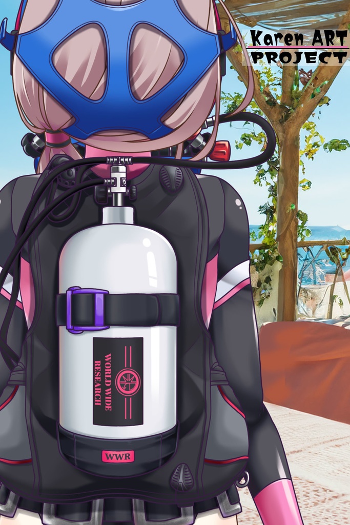 カレンちゃんとスキューバーダイビング(Divewaysフルフェイスマスク型装備編)