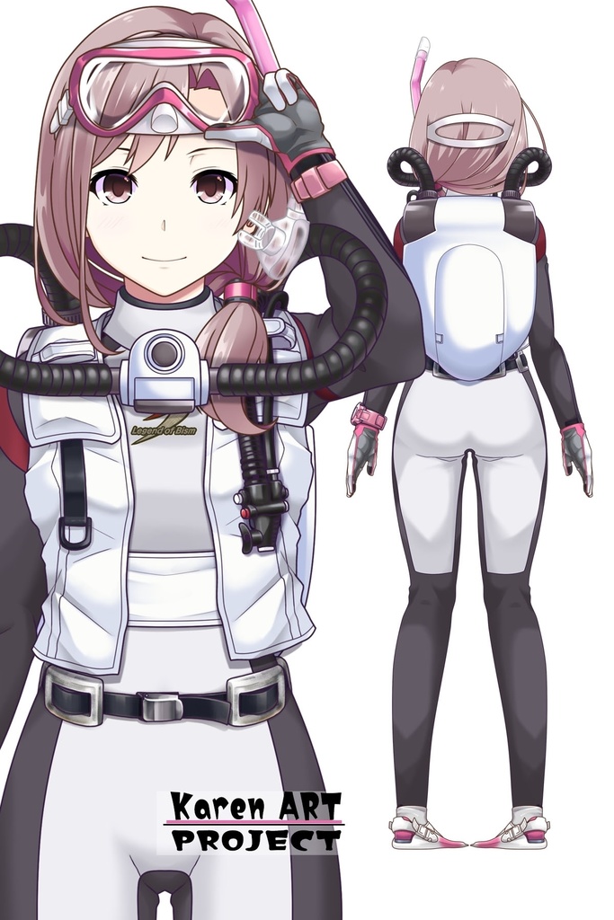 カレンちゃんとスキューバーダイビング(BISMウエットスーツ05)