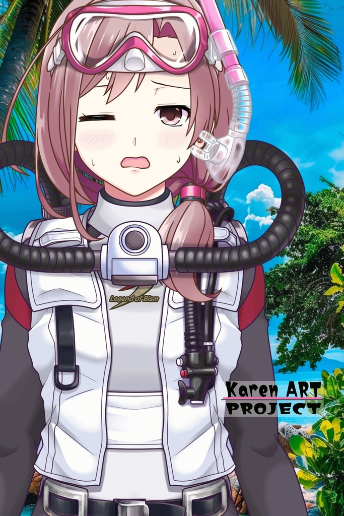 カレンちゃんとスキューバーダイビング(BISMウエットスーツ05)