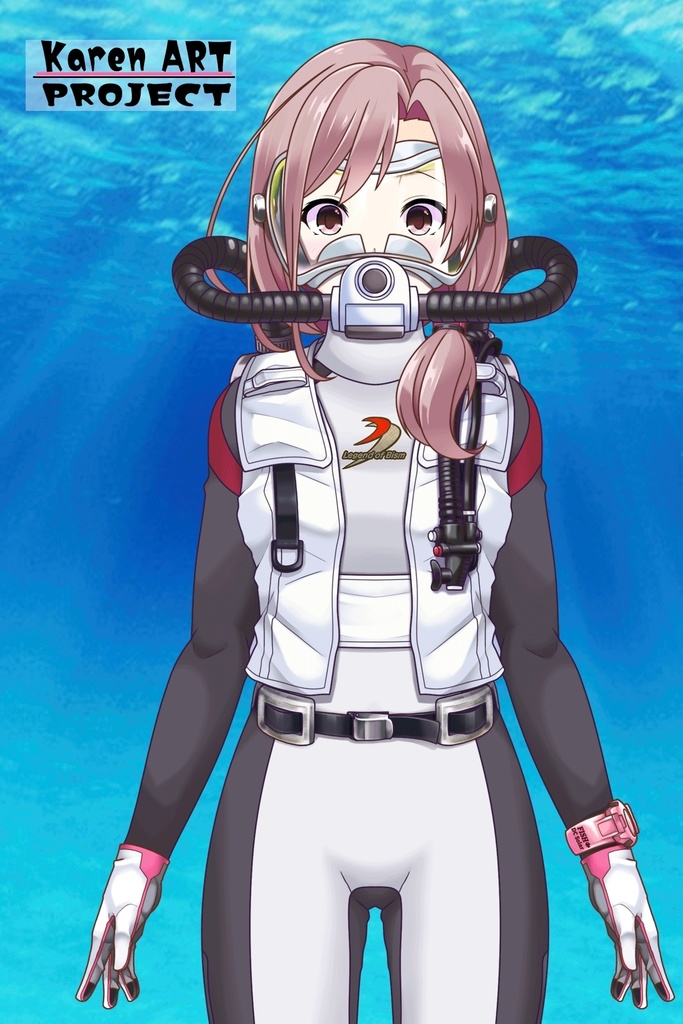 カレンちゃんとスキューバーダイビング(BISMウエットスーツ06)