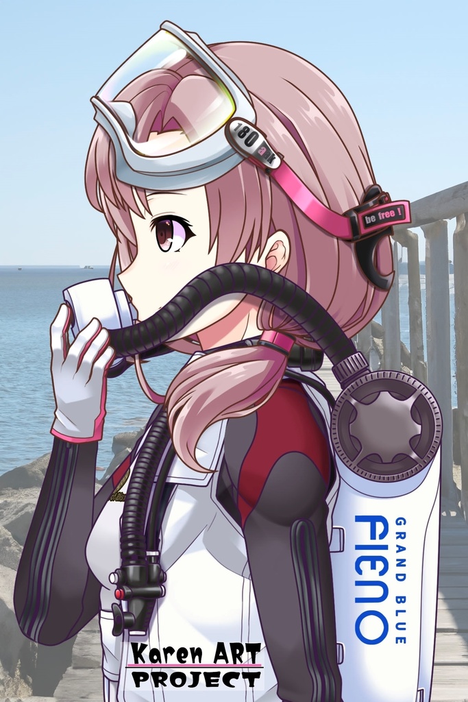 カレンちゃんとスキューバーダイビング(BISMウエットスーツ06)