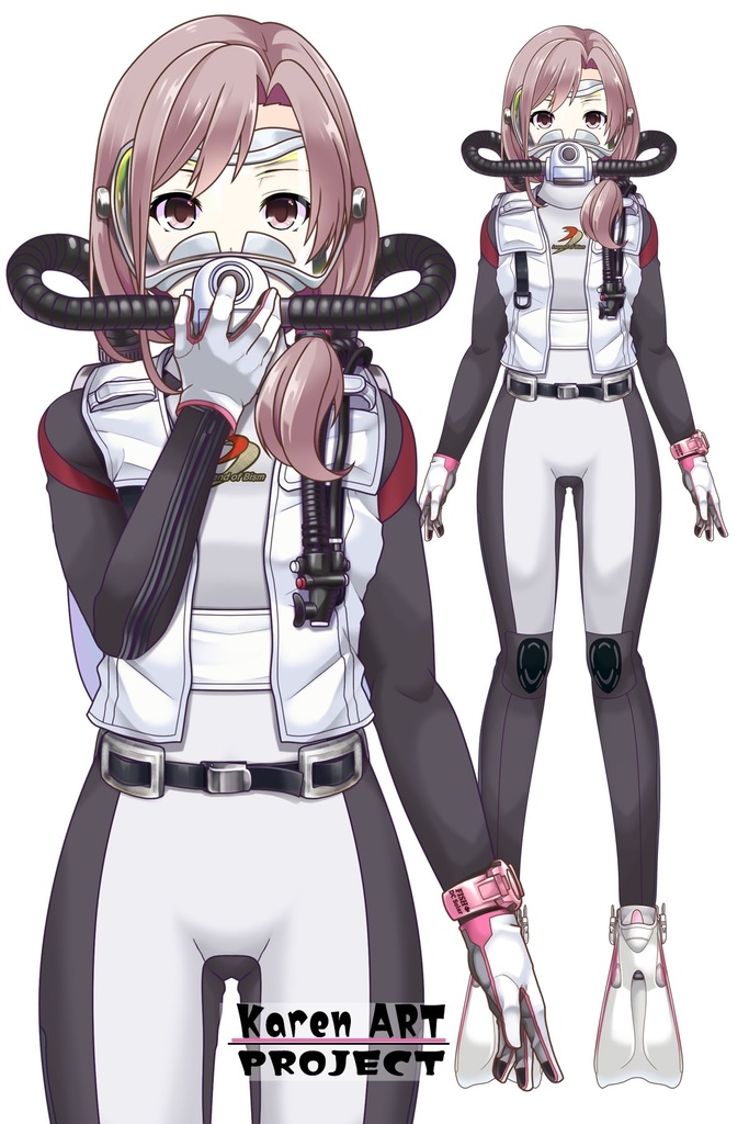 カレンちゃんとスキューバーダイビング(BISMウエットスーツ06)