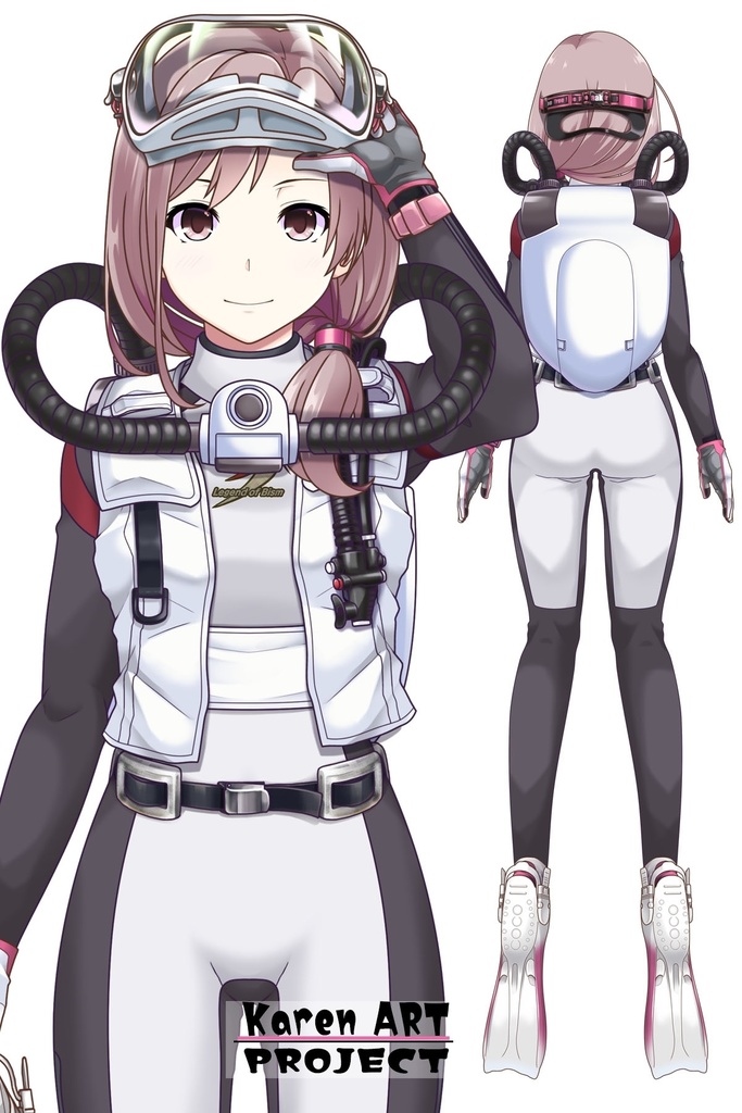 カレンちゃんとスキューバーダイビング(BISMウエットスーツ06)