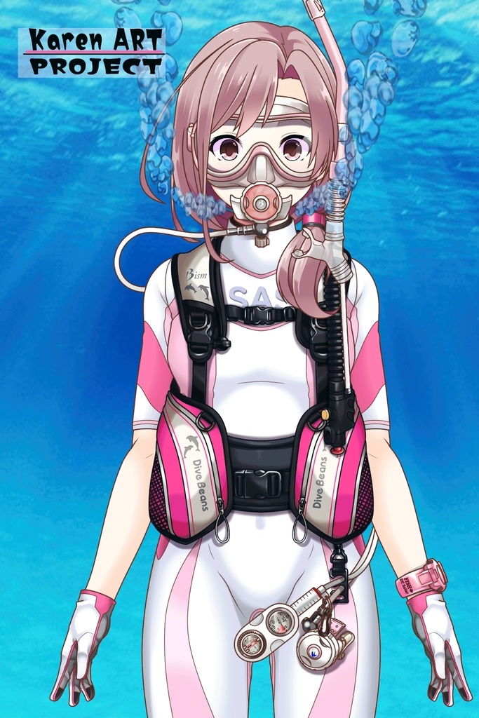 カレンちゃんとスキューバーダイビング(BISM器材編 Part1) Karen enjoying scuba diving -BISM Equipment Part1