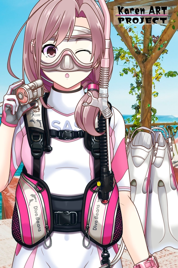 カレンちゃんとスキューバーダイビング(BISM器材編 Part1) Karen enjoying scuba diving -BISM Equipment Part1