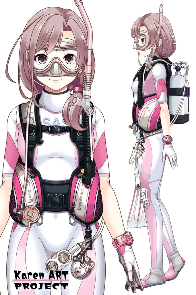 カレンちゃんとスキューバーダイビング(BISM器材編 Part1) Karen enjoying scuba diving -BISM Equipment Part1